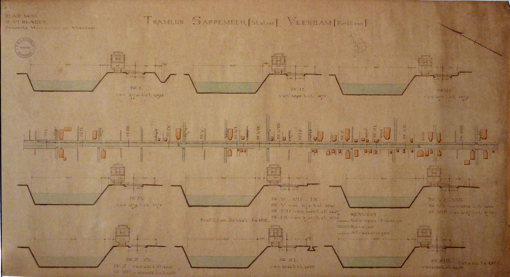 tramlijn Sappemeer (Station ) Veendam (Kerklaan ) blad 3